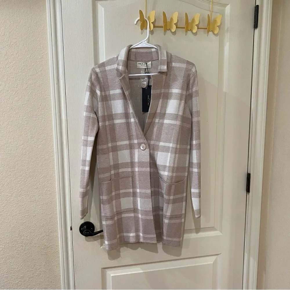 NWT Rag and‎ Bone Estelle cocoon plaid coat